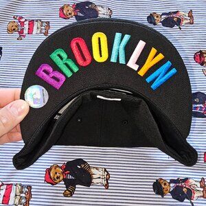 Rare Multicolor Undervisor Black Yankees Brooklyn New Era Fitted 7 1/2